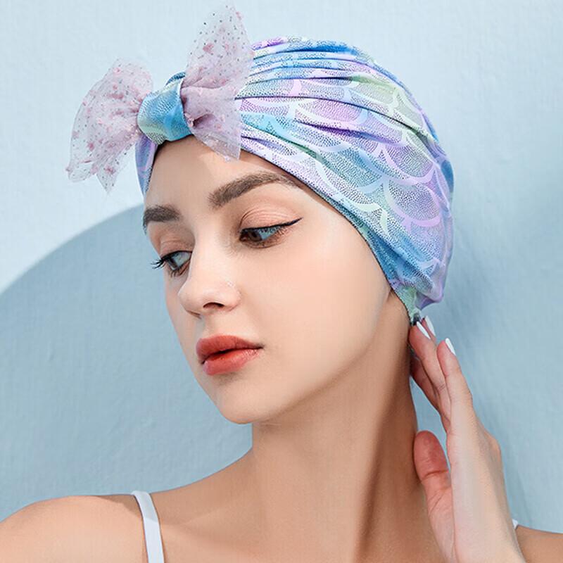 OMOM Women's Comfortable Long Hair Swim Cap