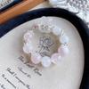 Natural Pink Crystal White Ghost 17mm Big Mi Mixed  Crystal Bracelet Designer Style DIY Beads Bracelet