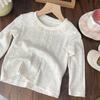 Girls' Long-Sleeve Floral Lace Collar Top - Autumn/Spring Children's Wear