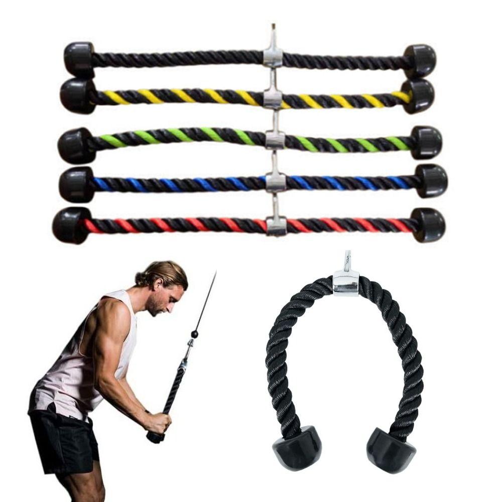 Mehrfarbiges Trizepsseil Zugseil Kabelummanteltes Nylon Trizepsseil Kabel Fitnessstudio Zubehör