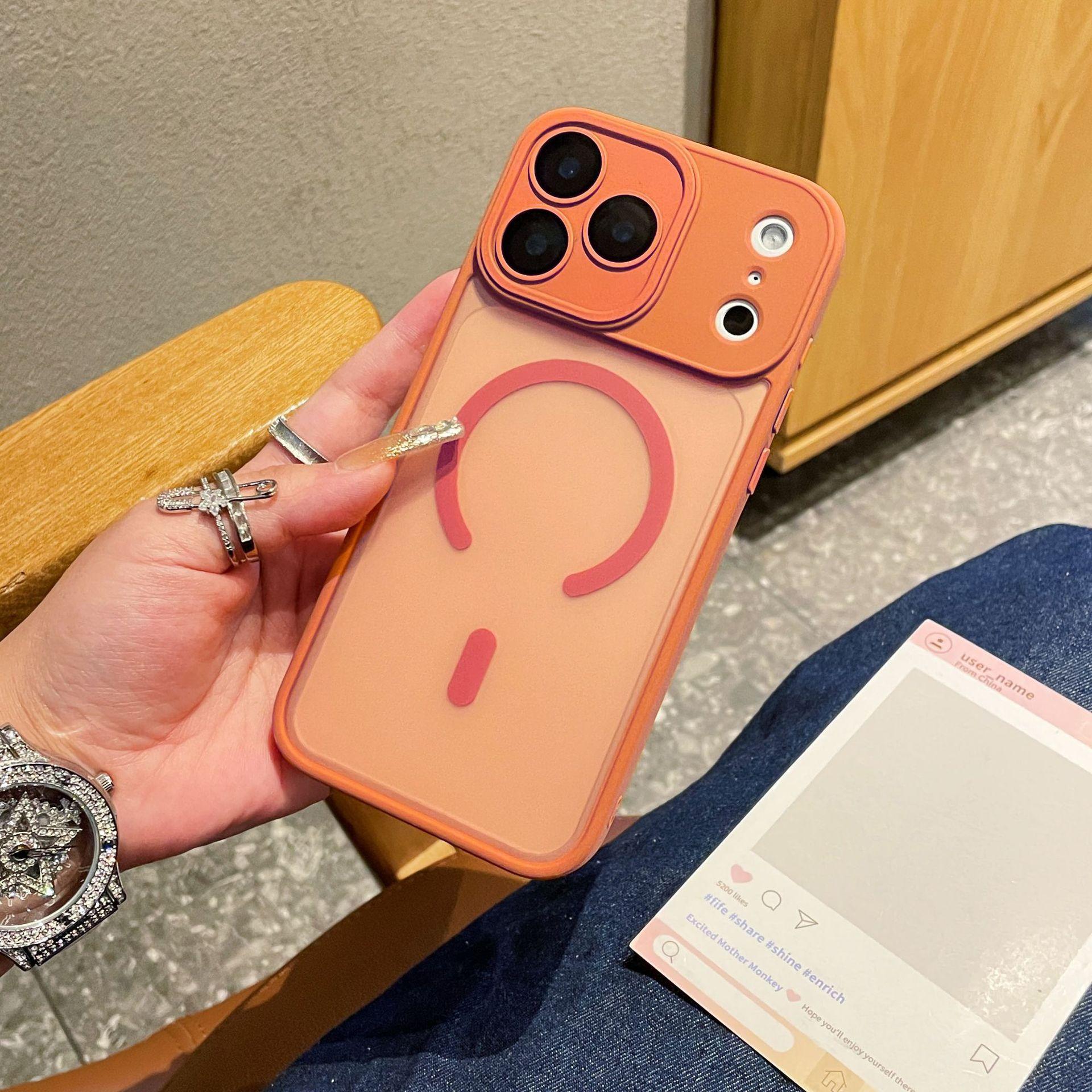 

For IPhone 17 Promax Skin Texture Matte Magnetic Phone Case for Apple 16 Simple All Inclusive Anti Drop 15 For iPhone17 Air