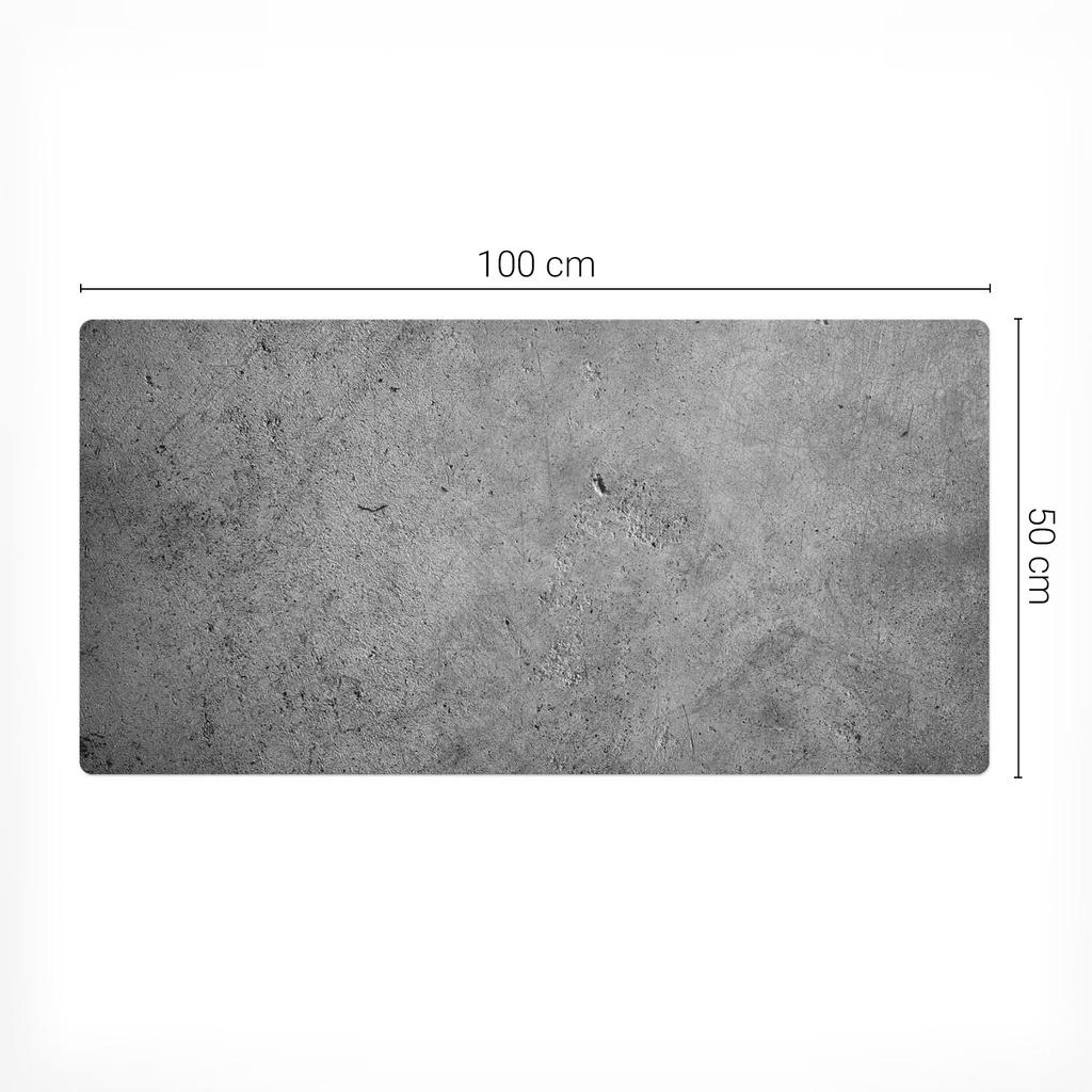 Decorative Desk Mat with Rough Concrete Texture Pattern 100x50 Cm
