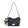 Fashion denim small bag women's 2025 new casual commuter shoulder bag high-end simple underarm messenger bag