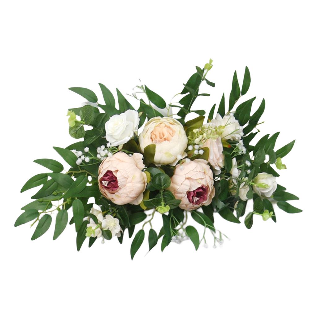 Artificial Flower Swag for Wedding Reception Backdrops Party Table Decoration Wedding Welcome Sign Flower Arrangement