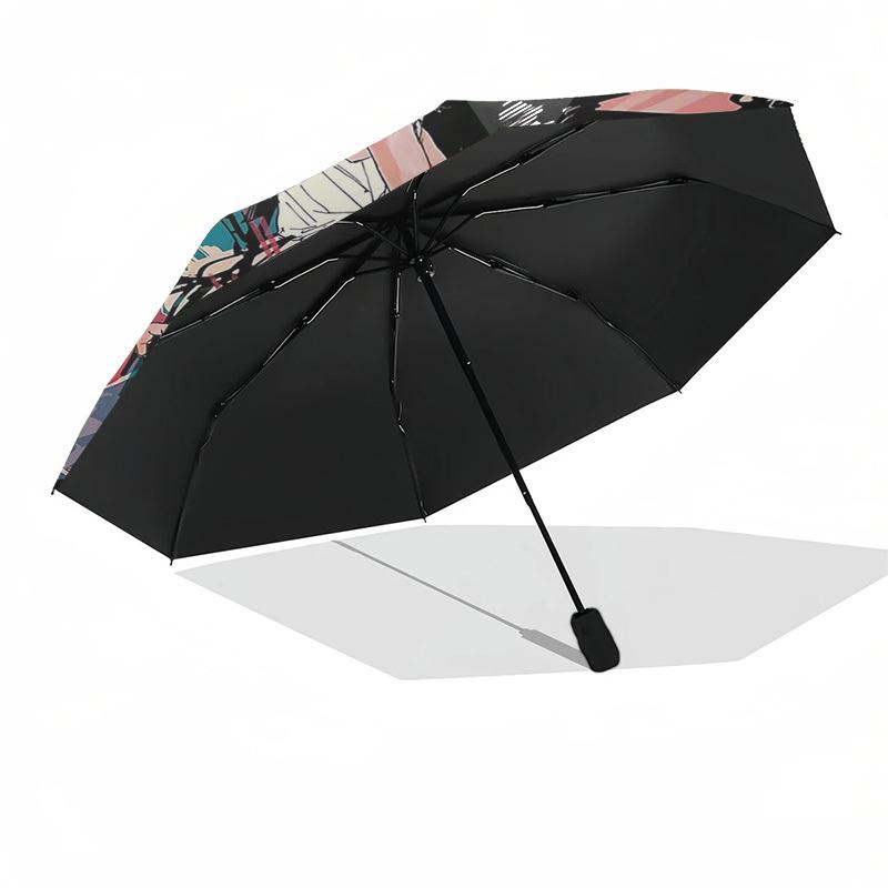 1pc Anime Character Automatic Opening Umbrella, 8 Bone Iron Frame Outdoor Umbrella for Fans, Travelers, Daily Use, Gift Idea.U022