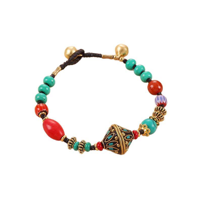 Top-Selling Tibetan Ethnic Multi-Treasure Bracelet: Trendy, Versatile, Retro Woven Style for Women