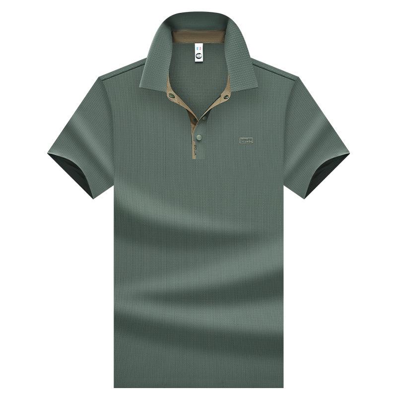 Short-sleeved POLO shirt, men's pure cotton breathable T-shirt, business casual lapel top