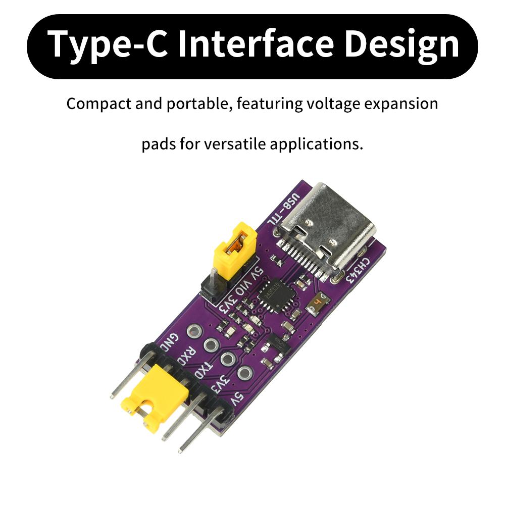 USB to 1/2/4/8 TTL Serial Port USB Type-C Interface  Communication Conversion Module  6Mbps High-speed CH344 CH348 Chip