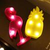 3D Cartoon Pineapple/Flamingo/Cactus Modeling Night Light LED Lamp Home Office Decoration Gift