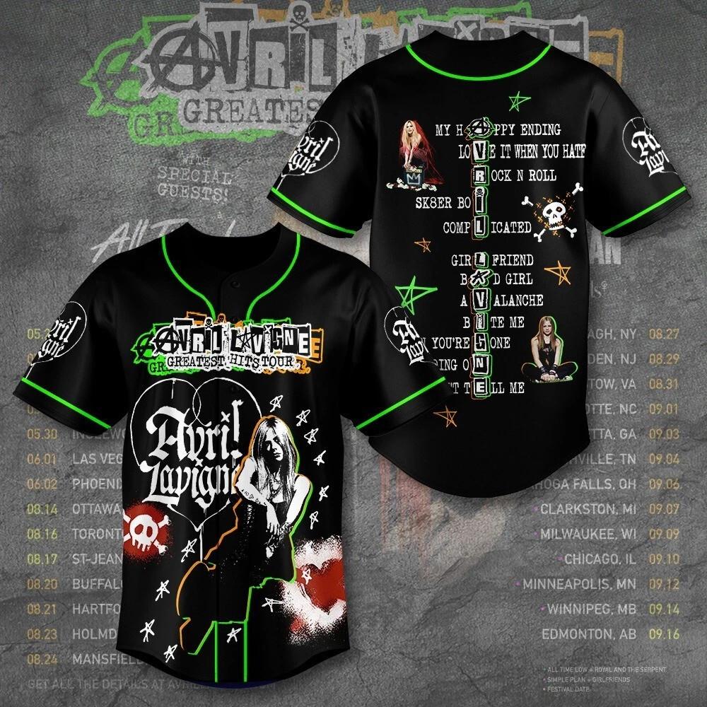 NEW Avril Lavigne Tour Concert Gift For Fans Baseball Jersey CM833 M