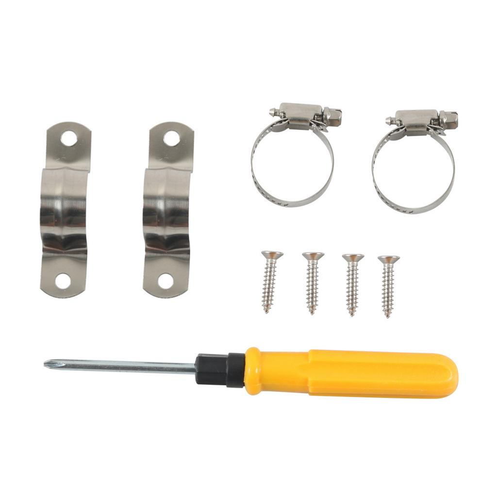 High Efficiency Motorhomes Bilge Pump Hose 1-1/8 Inch Plumbing Kit Featuring 90 Degree Elbow Thru Hull Scupper & Clamps