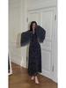 2024 Spring Chiffon Patchwork Dress with Irregular Hem and Ruffle Sleeves