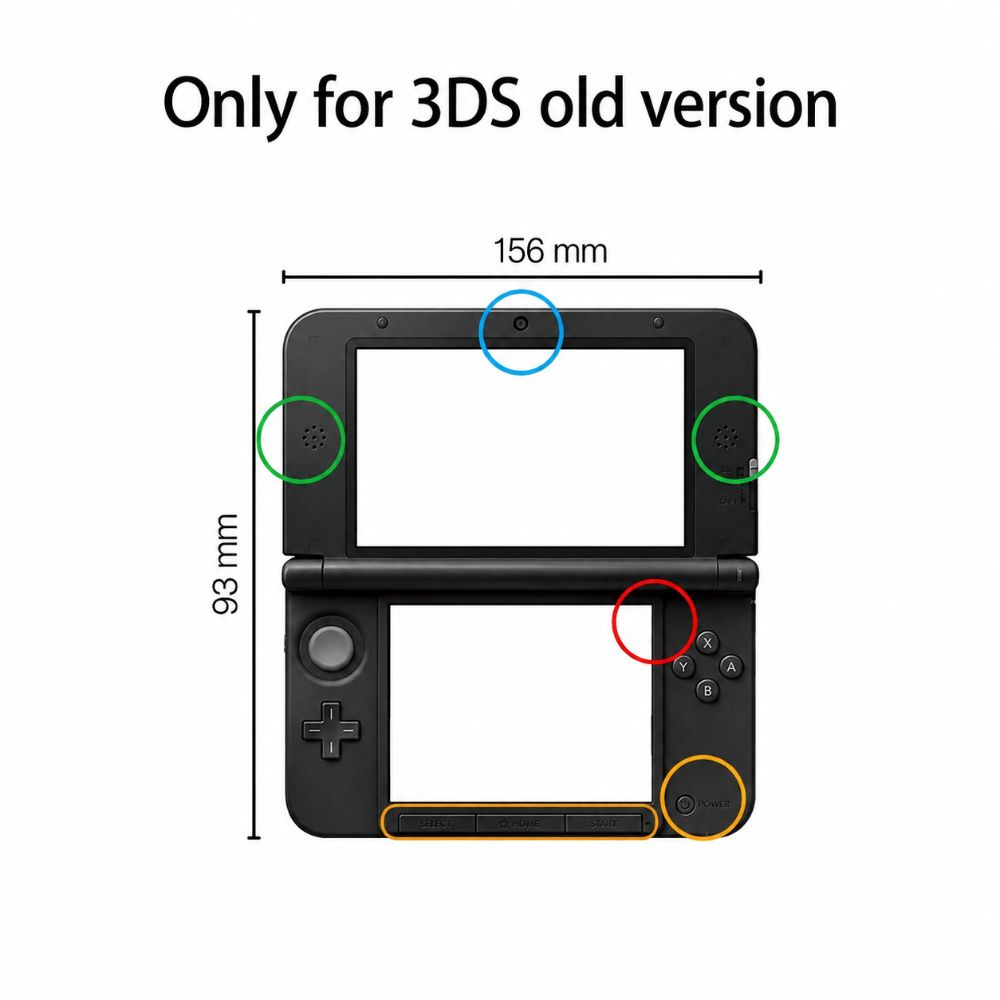 Klare Schutzhülle Kratzfeste Kristallhülle für Nintendo 3DS Spielzubehör