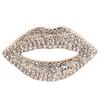 Alloy Bags Pin Sexy Rhinestone Lip Brooch for Women, Red Shape Lapel Bag Decoration Pin, Clothing Accessory Suits Coats Scarves Shawls Pins