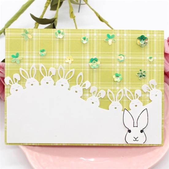 Rabbit Border Cutting Dies DIY Scrapbook Emboss Paper Card Photo Decor Stencil
