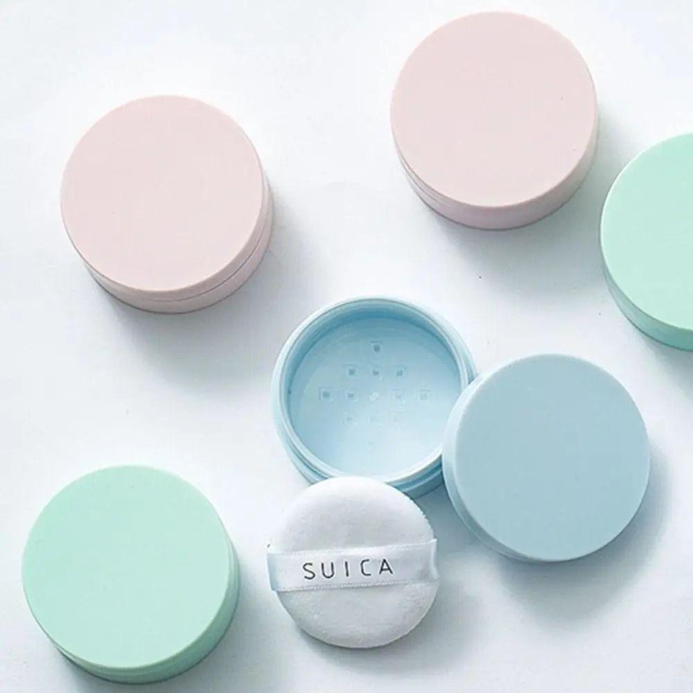 1Pcs White Cap Empty Loose Powder Jars with Sifter Cosmetics Container Dispersion Powder Box