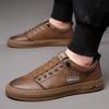 Herrenschuhe Trend Pilot Casual Kleine Weiße Schuhe Rindsleder Low-Top Weiche Sohle Ein Pedal Vier Jahreszeiten Board Schuhe Herren 2025