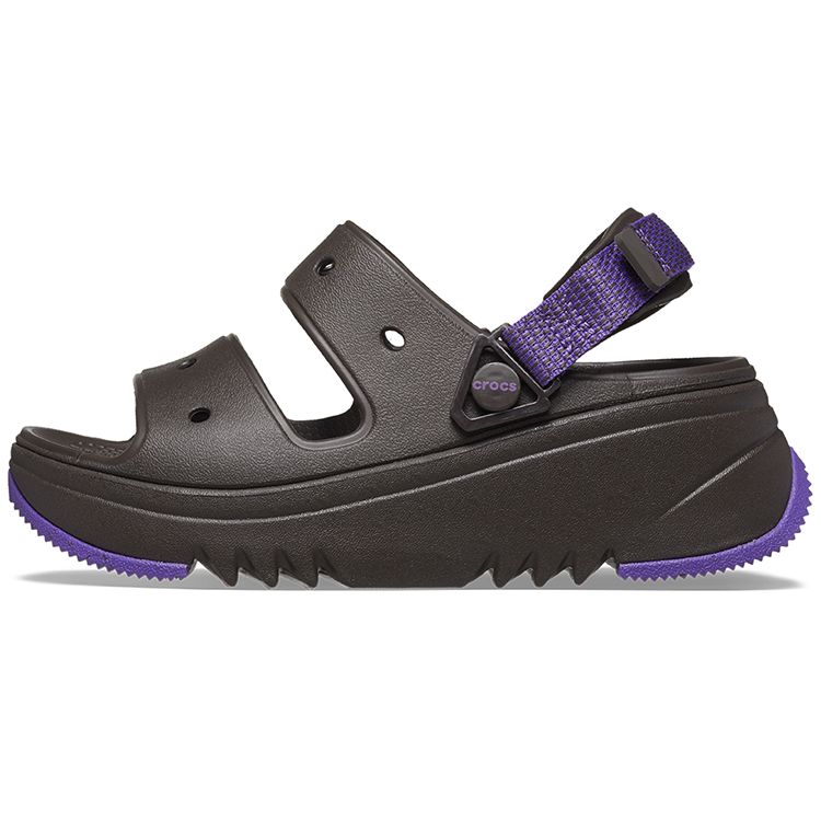 Crocs Classic Hiker Xscape Sandal Espresso Neon Purple Unisex 208181-2A0 36-37