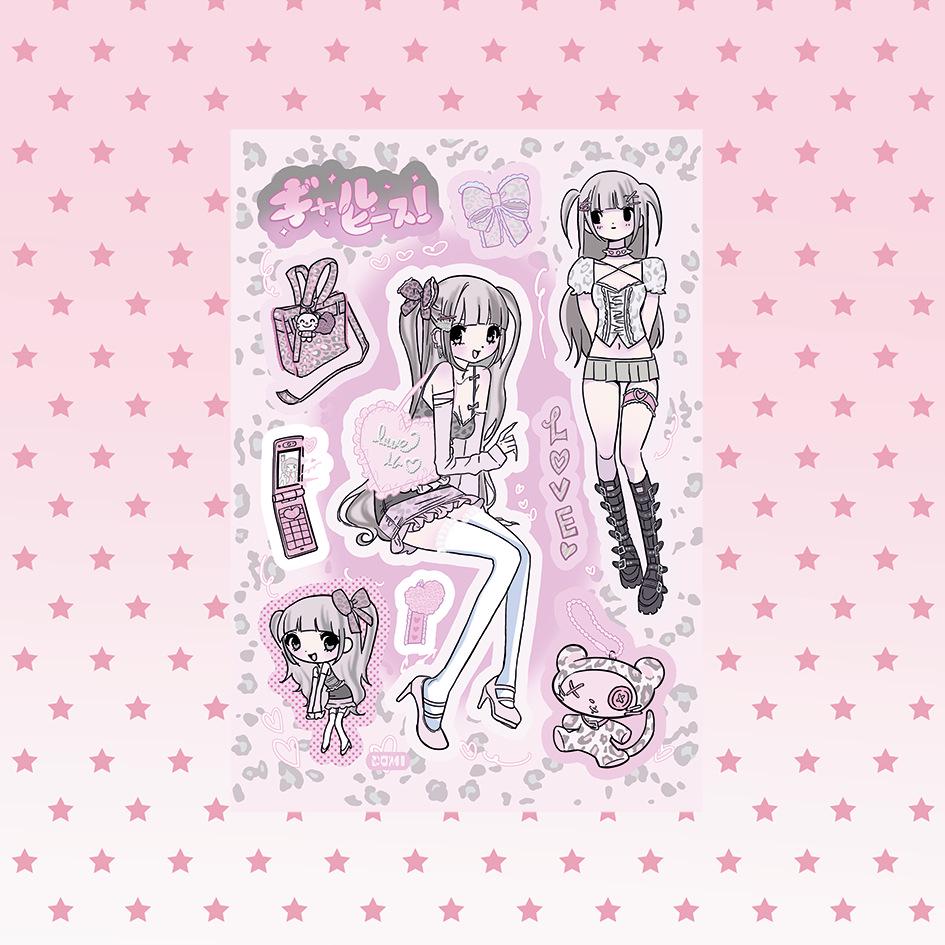 Domi Korean Style Sweet & Cool Girl Character Sticker Book – Creative Journal Stickers