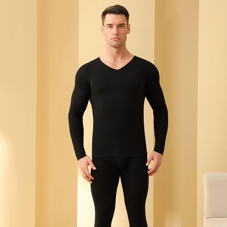Men's & Women's Seamless Fleece-Lined Thermal Underwear Set for Autumn & Winter