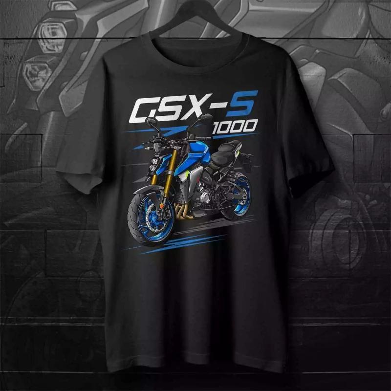2025 Summer Cotton Round Neck Short Sleeves for  Women Suzuki GSX-S1000 2021-2024 - Motorcycle T-Shirt for Street Riders