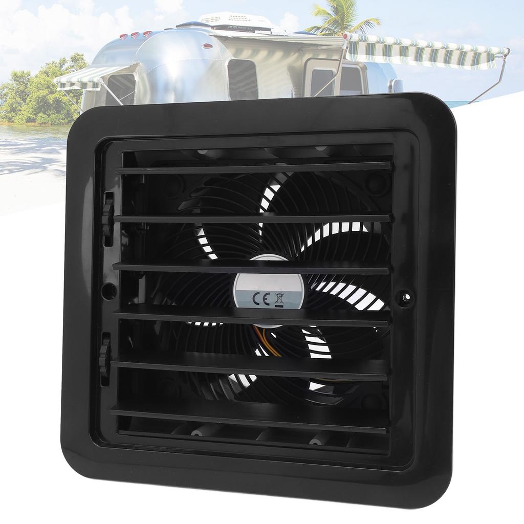 RV Side Vent Fan 12V 5W Manual Adjustment Side Ventilation Exhaust Fan for Campervan Trailer Boat Yacht