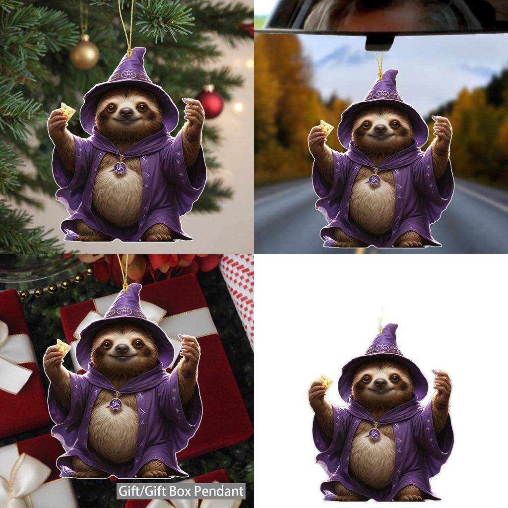 Raccoon Cartoon Cute Pattern Acrylic Pendant For Car Decoration Accessories