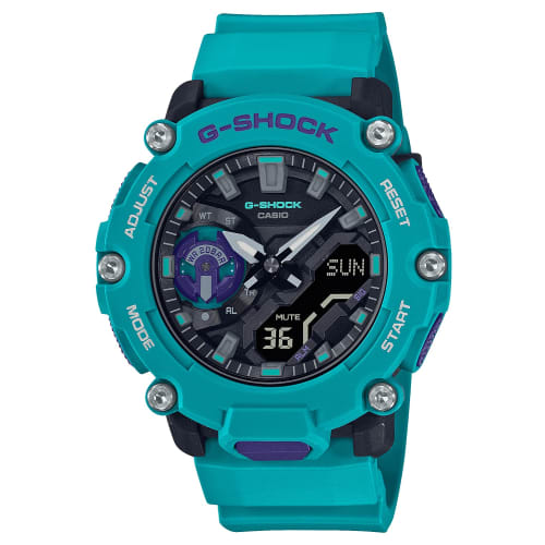 

Мужские часы Casio G-Shock GA-2200-2AJF синего цвета