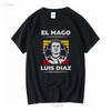 Colombia Luis Diaz El Mago T Shirt Camiseta De Long or Short Sleeves Vintage Washed Slightly Top For Everyday Wear Breathable