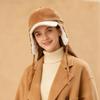 Autumn Winter Fleece Lamb Wool Baseball Cap for Women, Outdoor Warm Fleece Hat, Windproof Earflap Thermal Baseball Cap Unisex