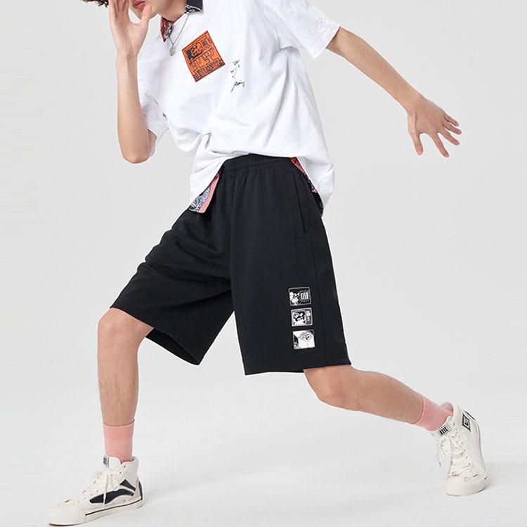 Li Ning X Disney Collaboration Loose Casual Knit Sports Pants Men Bottoms Black AKSR541-1