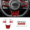 Real Hard Carbon Fiber For KIA Stinger 2018 2019 2020 2021 2022 2023 Car Steering Wheel Panel Cover Interior Trim Accessories.
