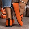 2025 New Women's Halloween Pumpkin Print Breathable Shoes
