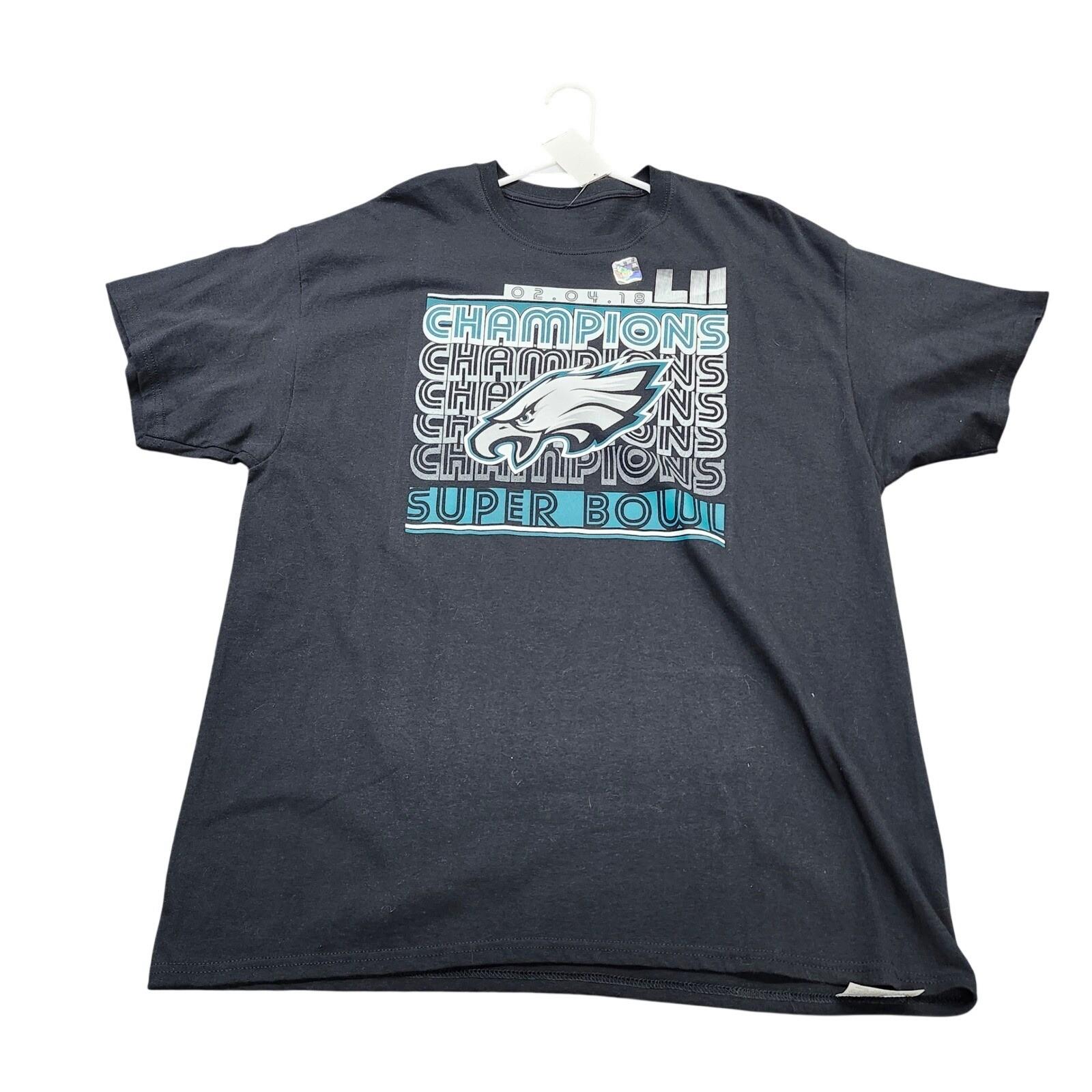 Philadelphia Eagles Super Bowl LII Champions Black XL 02.04.18 BZ27014 Unisex T-Shirt S