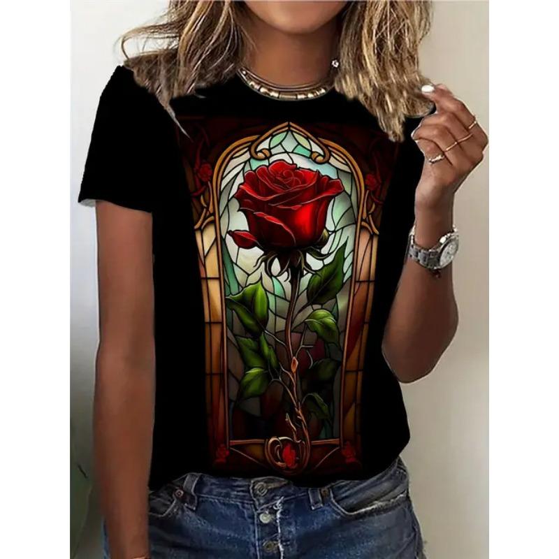 Casual Versatile Fashion Trend High-quality Breathable Loose Short Sleeved Round Neck T-shirt