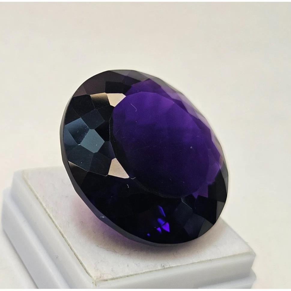 Stunning Amethyst Dark Purple Color Natural Round Cut 56-57 Ct Loose Gemstone
