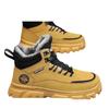 Men's Plush Winter New Thick Soled Lace Up Work Shoes, Casual and Fashionable, Cold Resistant and Warm Cotton Short Boots