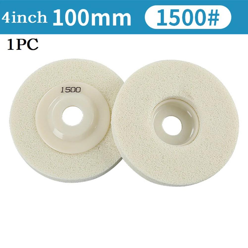 1PC Brand New Polishing Wheel Polishing Sheet 4inch 60-3000 Grit Angle Grinder Nylon Fiber Polishing Wheel White