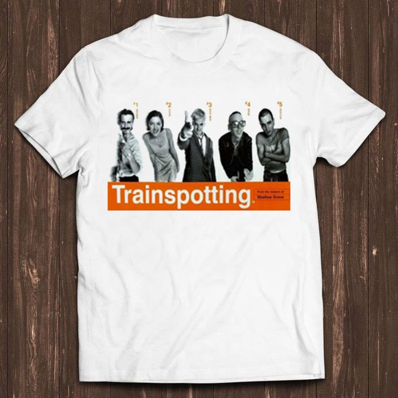 Футболка Trainspotting Культовый фильм 90-х Ретро Крутой Подарок Футболка C245 2XL