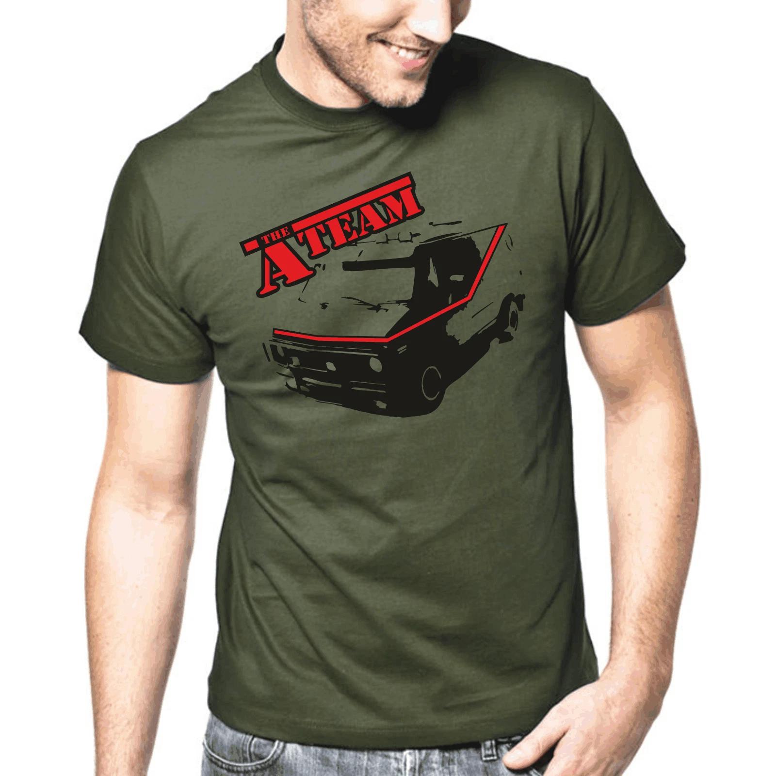 Men s and Women s T-shirts The A-Team Van Wagon Bus TV Series 80s Cult Fan XL