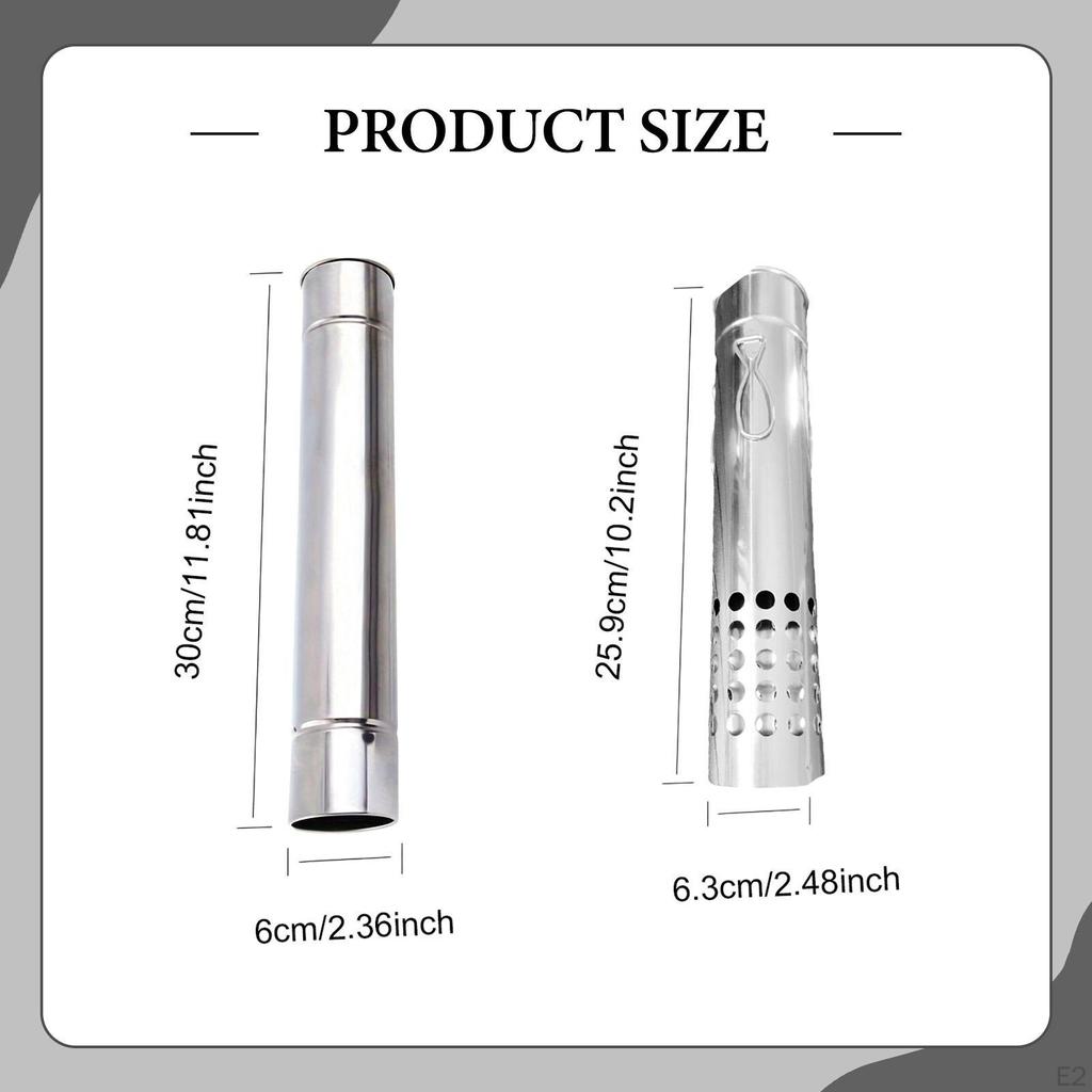 Camping Pipes 7 Sections Straight Extension Chimney Flue Tent for BBQ Ice