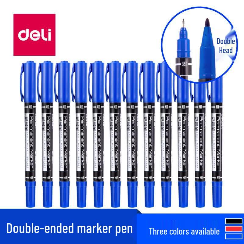 Deli 6824 Double-Headed Marker Pen