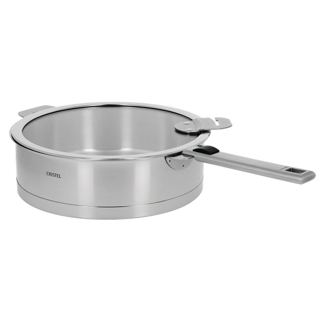 CRISTEL Stainless Steel Pot L Shallow Pot 20cm Gas IH Oven Compatible S20QL Japanese Made In France [Authorized Product]
