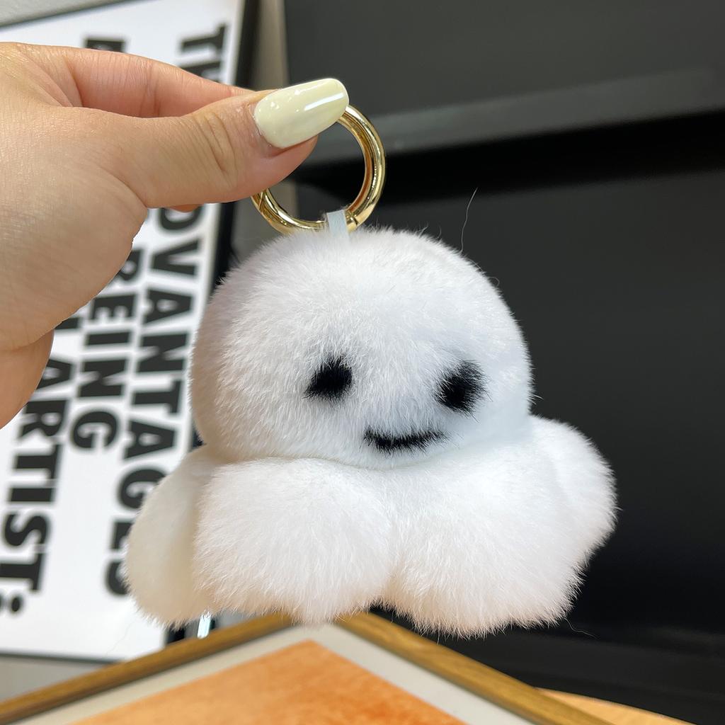 Real Rex Rabbit Hair Cute Little Octopus Bag Pendant Car Key Chain Doll Bag Wool Ball Creative Plush Hanger