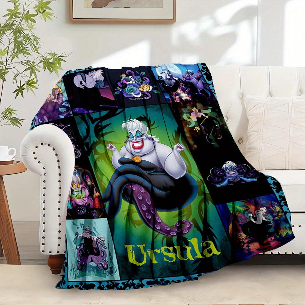 1pc Velvet Ursula Villains Disney The Little Mermaid Bedding Throw Blanket Couch Cover Sofa Throw Gift Home 75x90cm