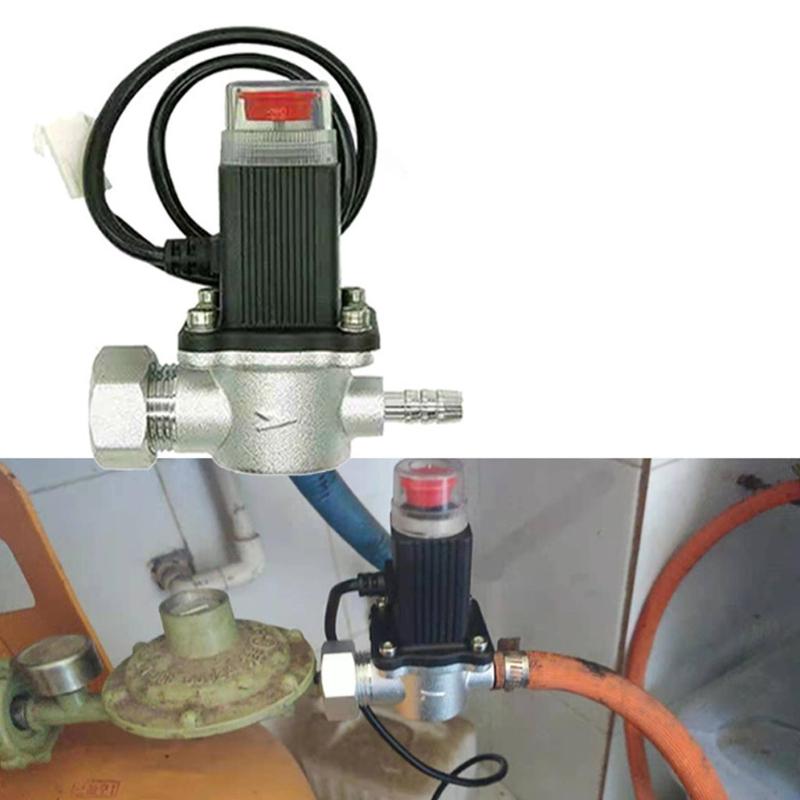 Natural Gas Leakage Sensor LPG Methane Leak Alarm Detector with Solenoid for Valve DN15 DN20 Auto Shut Off Gas Cylinder