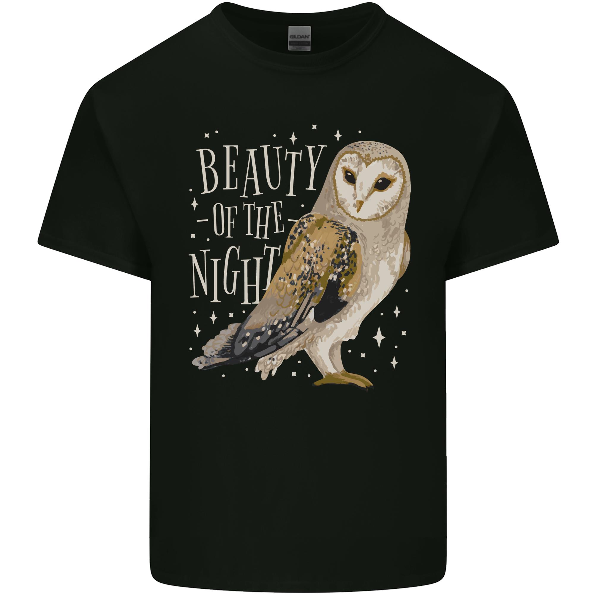 Beauty of the Night Owl Birds of Prey Unisexs Light Cotton TShirt S