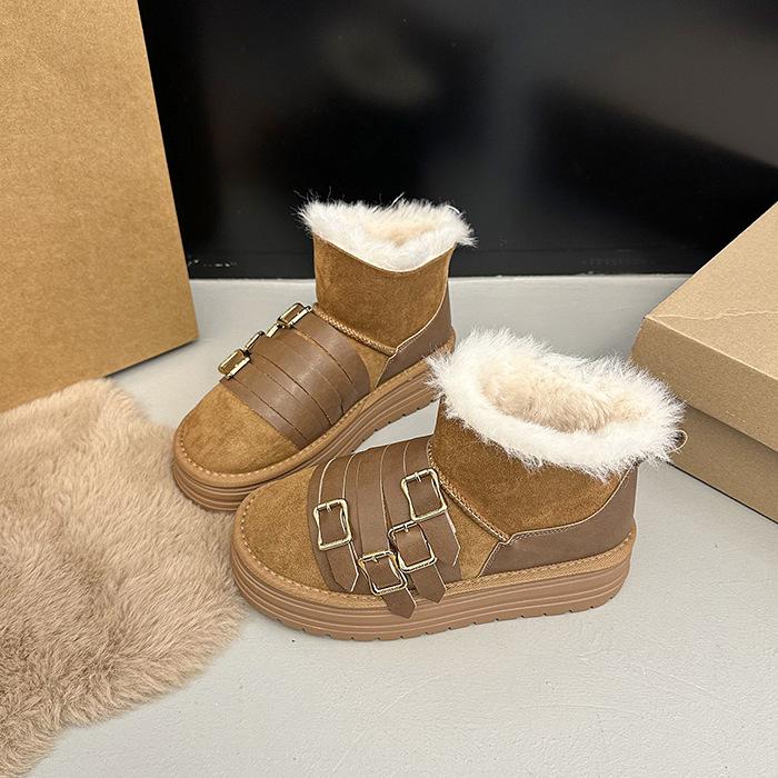 

Popular thick-soled small man heightening cotton shoes women s new foot cover high-top casual muffin cotton shoes in autumn and winter 2025 40 верблюд
