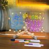 LED Notiztafel mit Nachtlicht Bunt 7 Stifte DIY Acryl Nachrichtentafel Kinder-Zeichenbrett für Kinder Geburtstagsgeschenk
