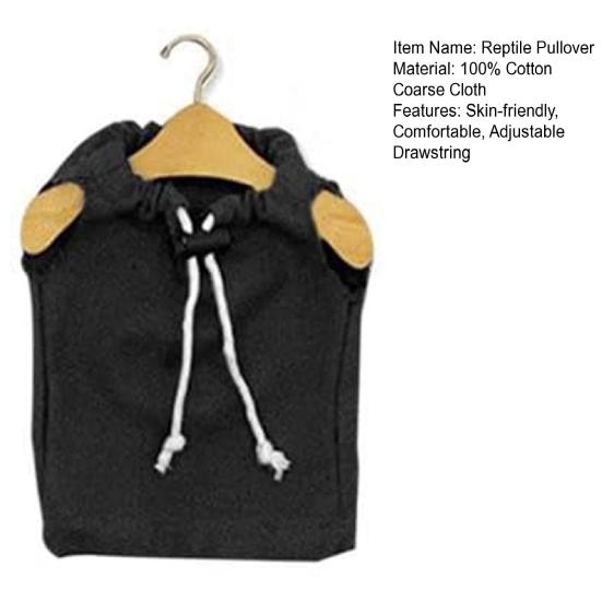 Reptile Clothes Adjustable Drawstring Pullover Pet Reptile Apparel Vest for Small Reptiles Bearded Dragons Geckos Lizards